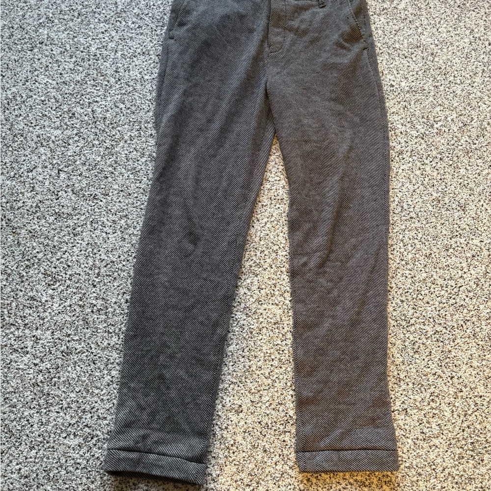 Cartonnier Gray Trousers Straight Leg Soft Fabric